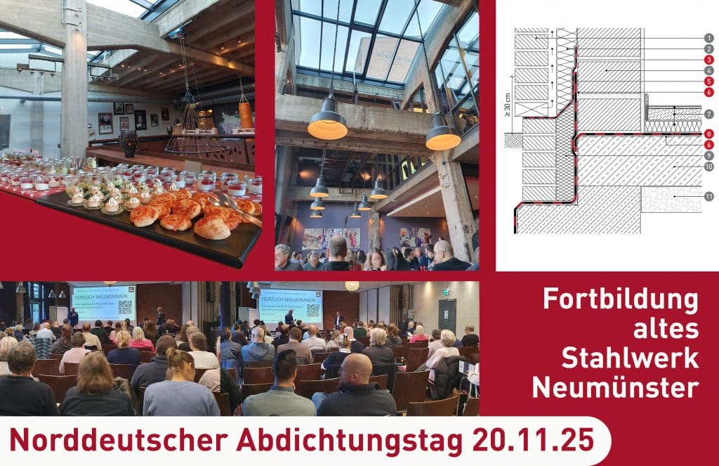 Fortbildung für Architekten in Neumünster von Binne zum Thema Abdichtung