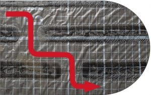 Ventilation bei einlagiger Abdichtungsbahn